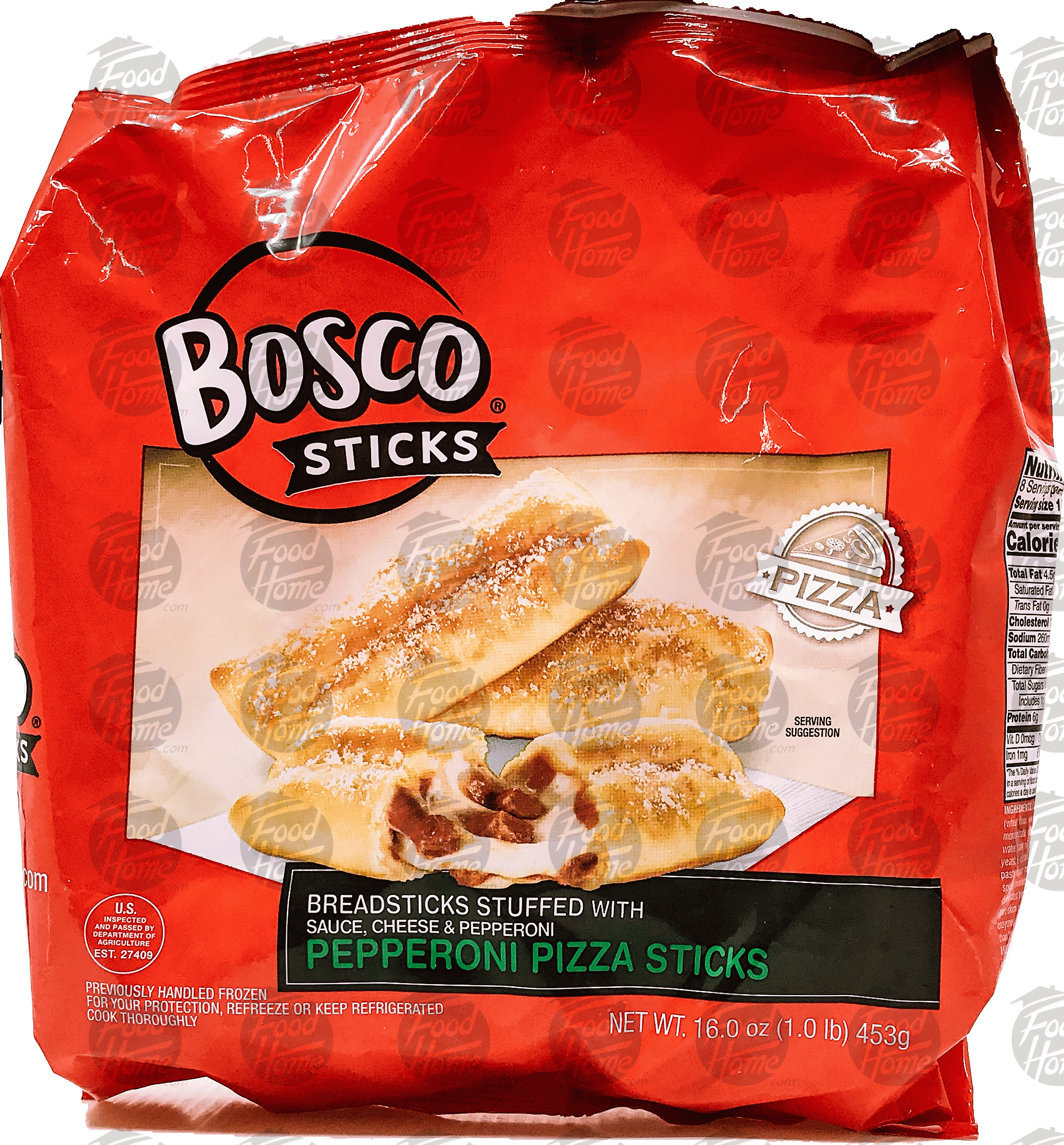 Bosco Sticks  4 inch breadsticks stuffed w/pepperoni, mozzarella cheese & pizza sauce, 8 ct Full-Size Picture